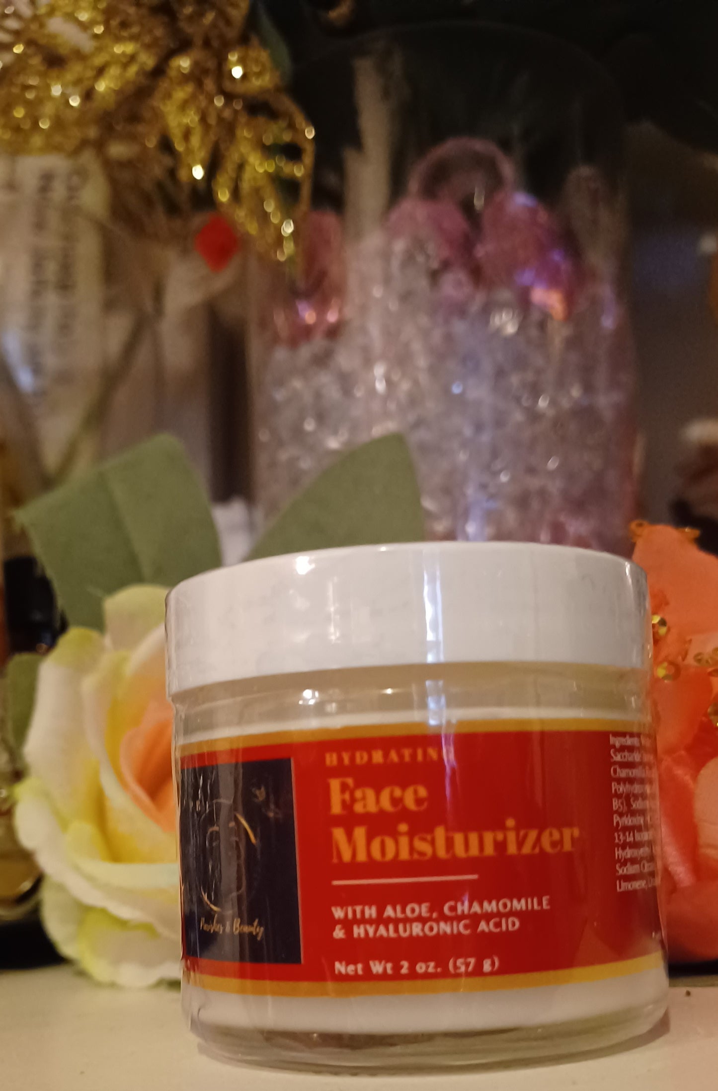 Hydrating Face Moisturizer for dry skin With Aloe, Chamomile and Hyaluronic Acid, Face moisturizer